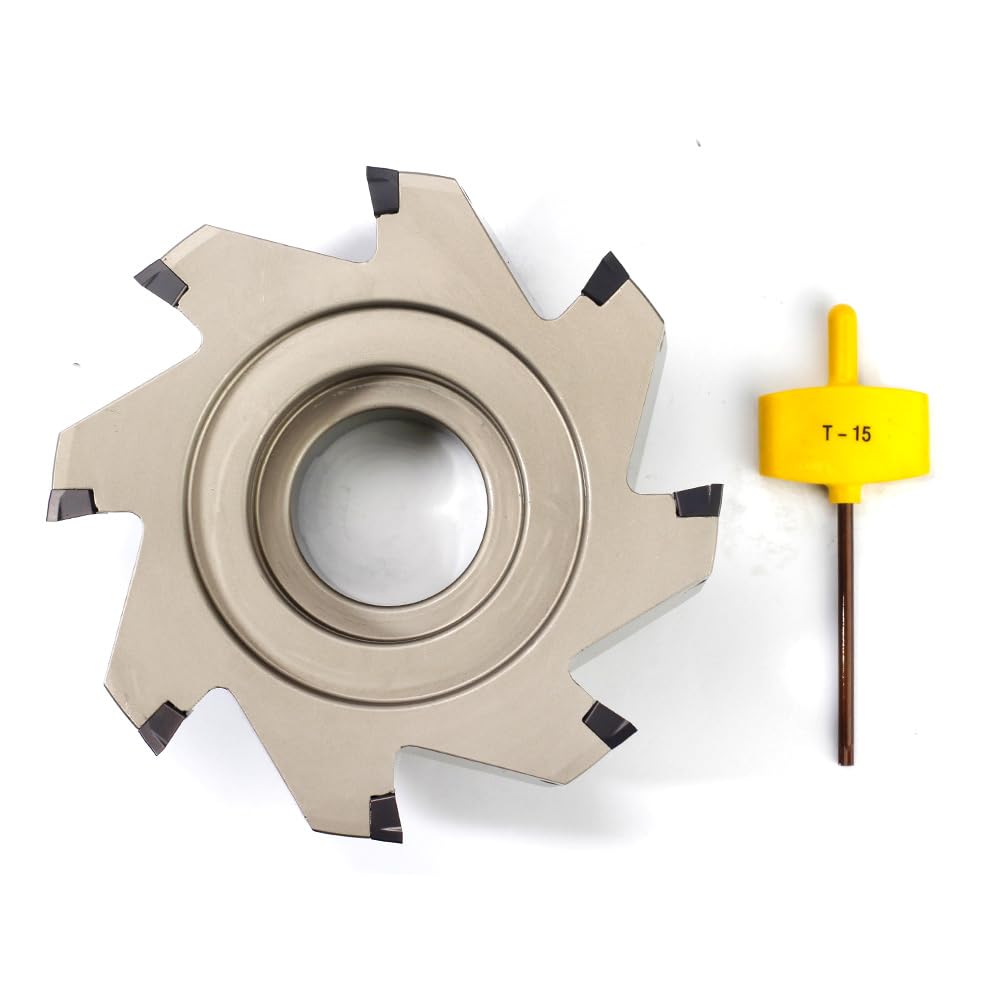 OSCARBIDE Indexable Milling Cutter,5" Cutter Dia,1-1/2"Bore Dia,8 Flutes
