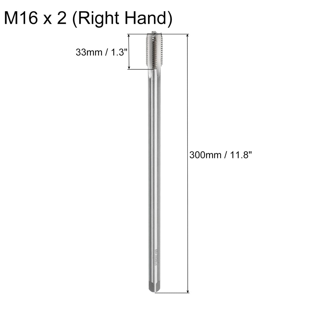 uxcell Metric Thread Tap M16 x 2 H2 300mm Extra Long Straight Flute