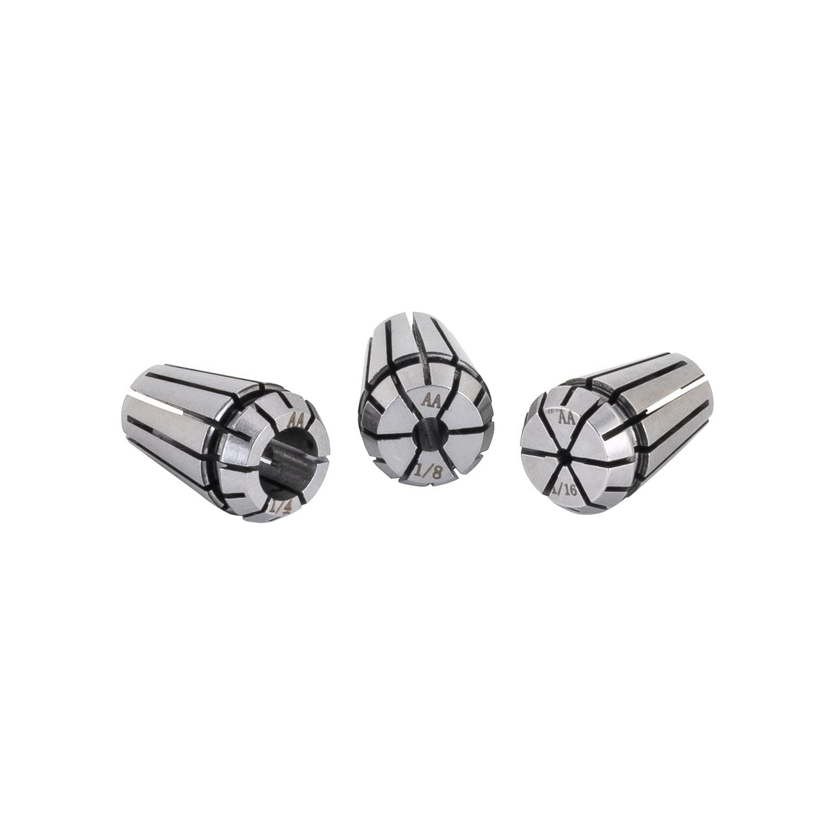3PCS ER16 High Precision Spring Collet Set 1/4" 1/8" 1/16" for CNC Engraving Milling Lathe Chuck Tool