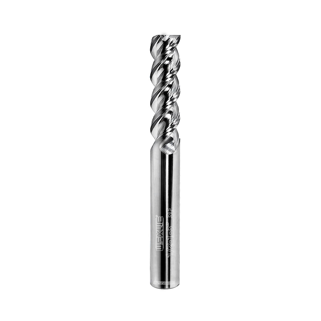WEXWE Tools High Finishing Carbide End Mill for Aluminum or Copper Cutting, U-Type Design Square Milling Cutter, 3 Flute Mill Bits Sets 1/2 Shank (1/2-3" 1PCS)