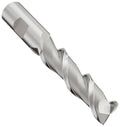 YG-1 18055 HSS End Mill, 2 Flute, 42 Degree Helix, Long Length for Aluminum, Uncoated Finish, 3-1/4" Length, 3/8"