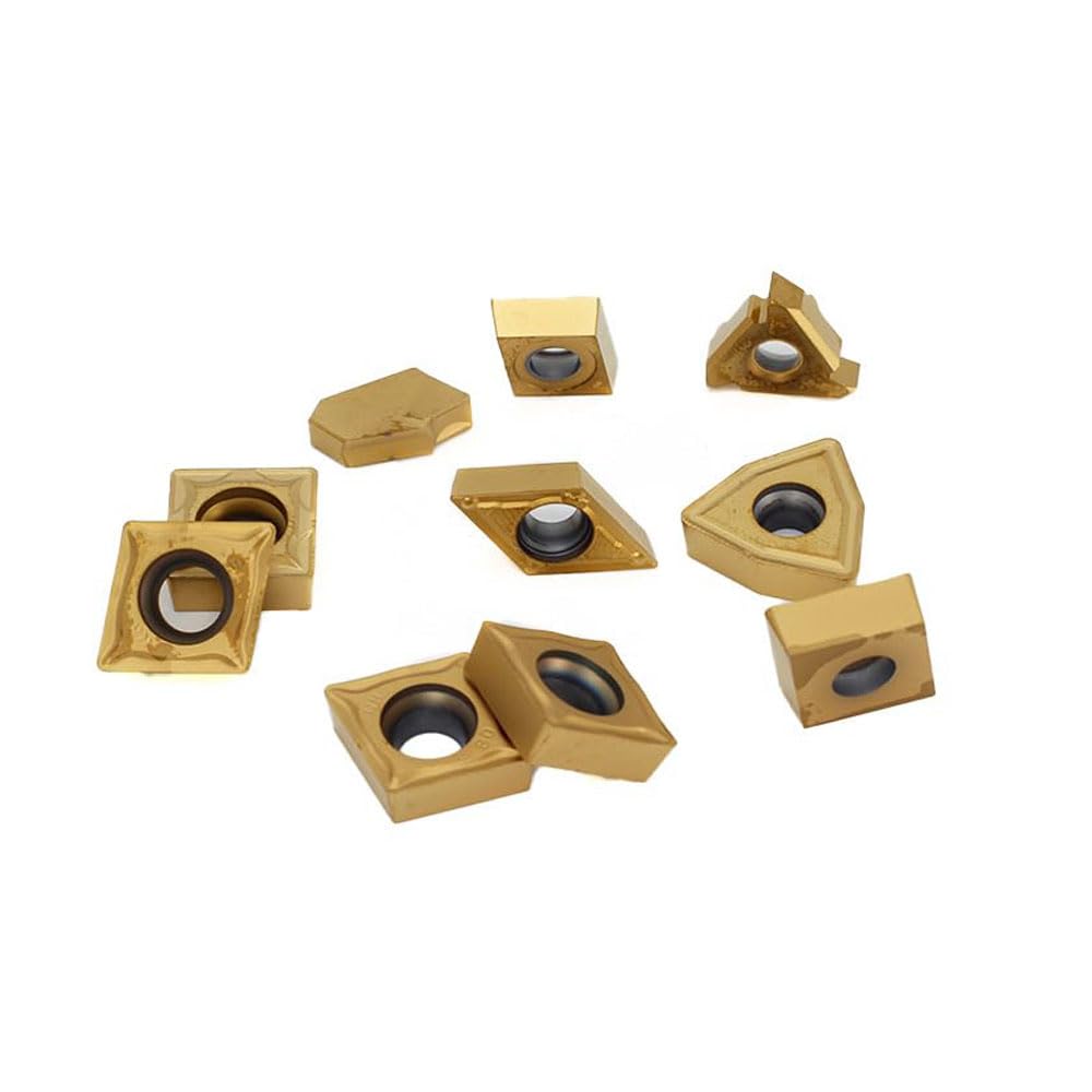 Carbide Turning Inserts OSCARBIDE 10 Pieces/Pack,CCMT09T304,16ER AG60,GTN-4,CCMT120408,SCMT120408,WCMT080412,DCMT11T304 for 1"Shank Indexable Lathe Turning Tool Holder Insert Replacement