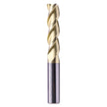 1/2" 3 Flute Solid Carbide Square End Mill, 4" OAL, ZrN Coated for Aluminum