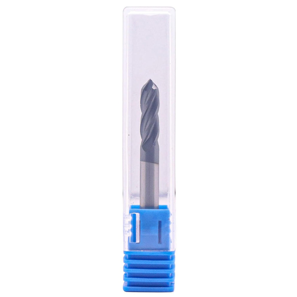 2Pcs 3/16" 4 Flute 90 Degree Solid Carbide Drill Mill - AlTiN Coated