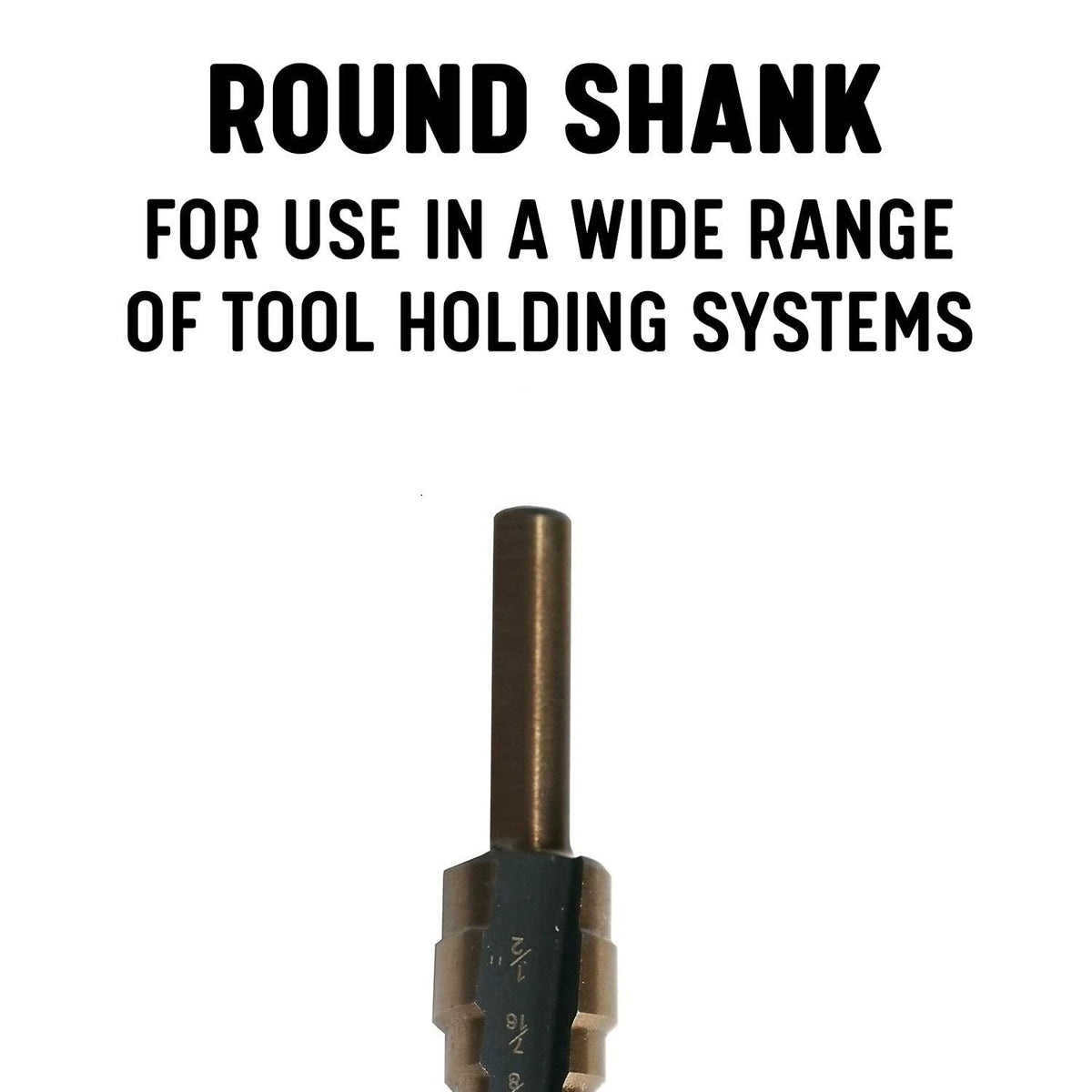 Drill America #1 HSS Black & Gold Step Drill Bit (1/8"- 1/2 by 1/32")