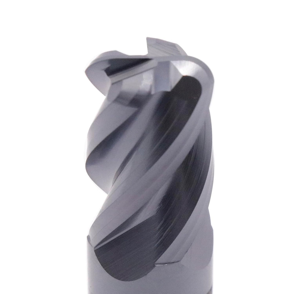 1/2" 4 Flute Solid Carbide End Mill, 0.125" Corner Radius, AlTiN Coated