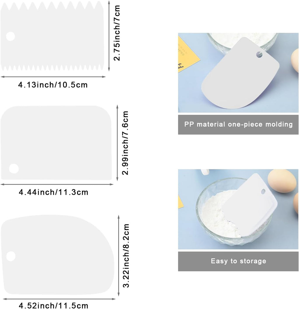 Offset Icing Spatula Set for Cake Decorating, Stainless Steel