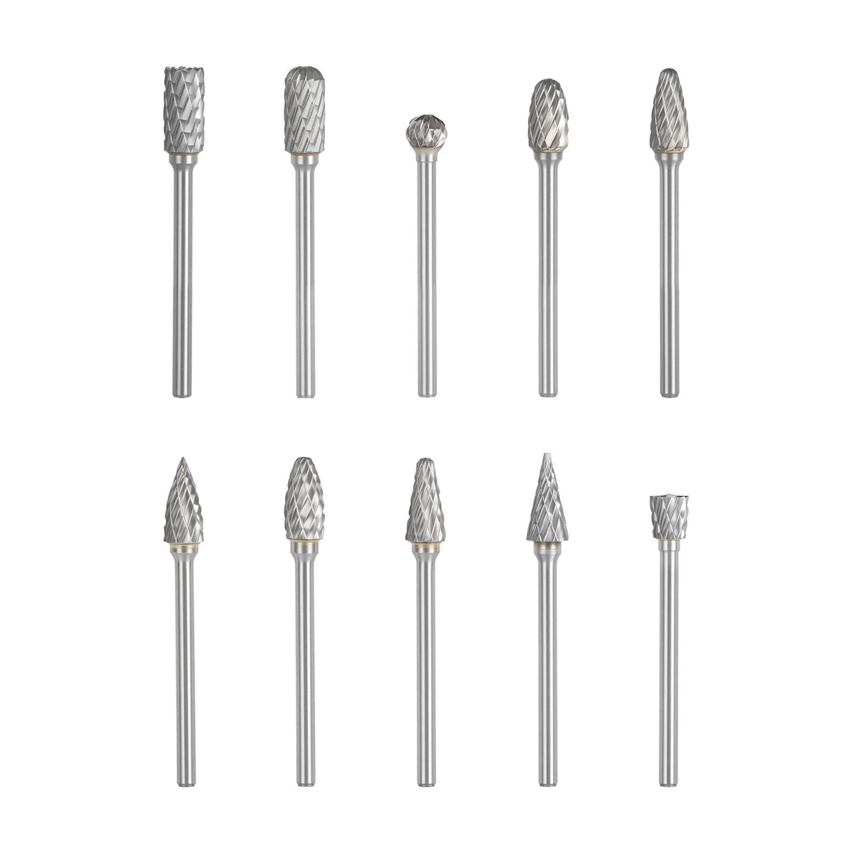 CSOOM 10 Pcs Carbide Burr Set, 1/8 Inch Shank