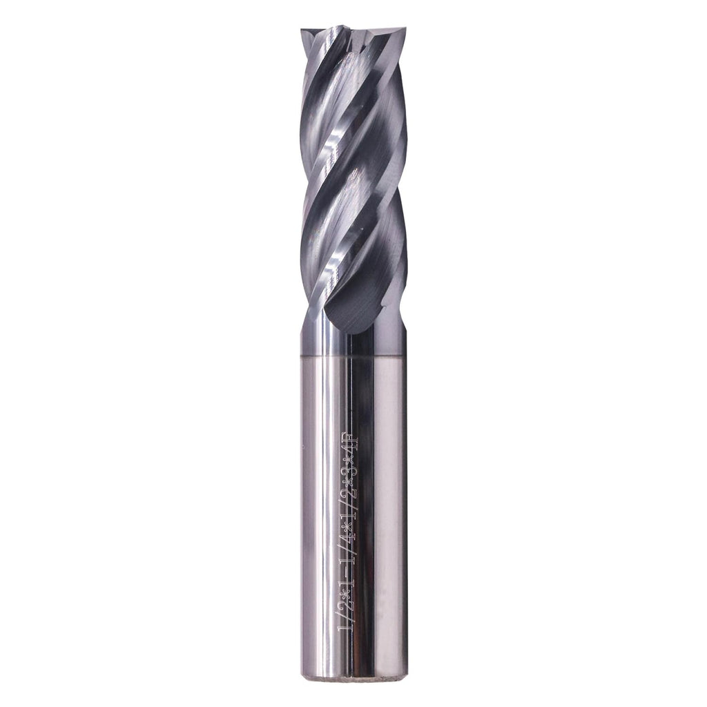 SEFHLI 4 Flute Solid Carbide Square End Mill(1Pc, 1/2in), AlTiN Coated