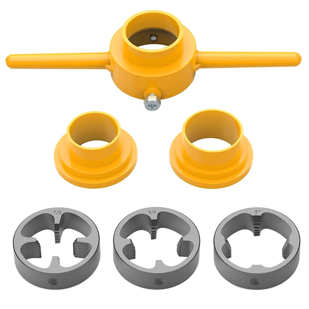 Saipe 6Pcs PVC Thread Maker Tool Pipe Threader Plumbing Tool Kit