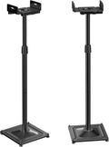 Universal Speaker Stands for Surround Sound -Height Adjustable Extend 33.3”to 45.1”, Floor Speaker Stand for