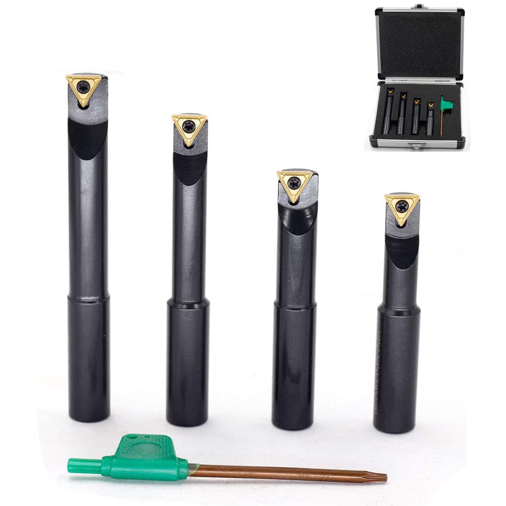 OSCARBIDE 1/2" Round Shank Boring Bar Set 4-Piece w/TCMT Inserts