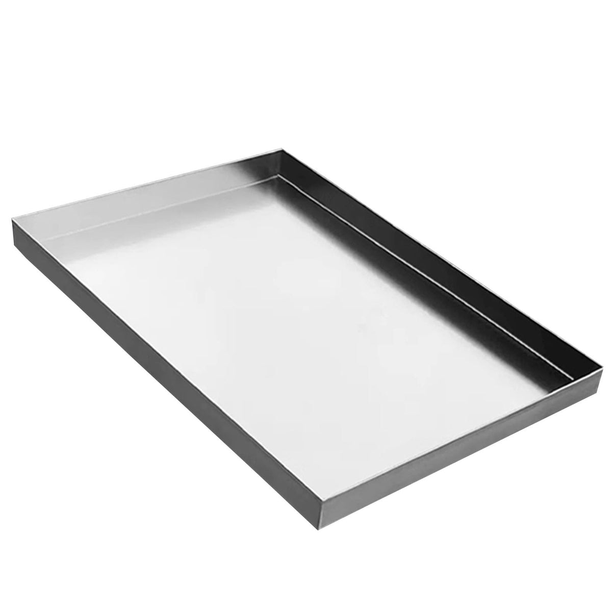 Ac Drain Pan, Large Drip Pan, Silver Rust Resistant Motorcycle Drip Tray Replacement Tray for Garage Floor(50x40x5cm/19x15x2in)