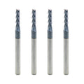 JIANXING 7/64" Carbide Square End Mill, 4 Flute, AlTiN Coating, 4 Pcs