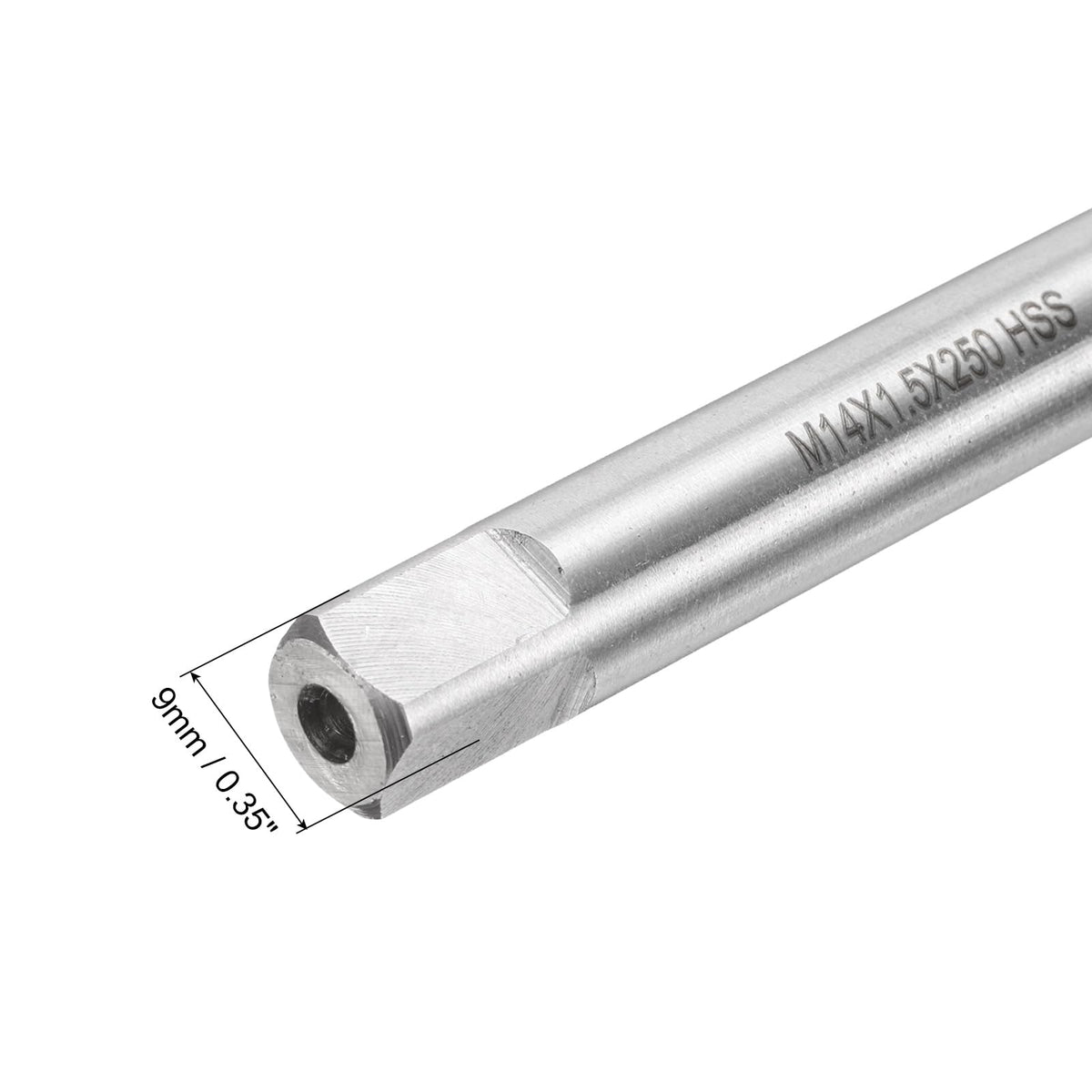 uxcell Metric Thread Tap M14 x 1.5 H2 250mm Extra Long Straight Flute Screw Thread Milling Machine Taps Threading Tapping Repair Tool
