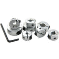 Wolfride Drill Bit Stop Collar Set, Drill Bit Depth Stop Collar Set Split Ring Clamping Shaft Collars Drilling Limit Ring 1/2", 7/16", 3/8", 5/16", 1/4", 7/32", 3/16", 1/8"