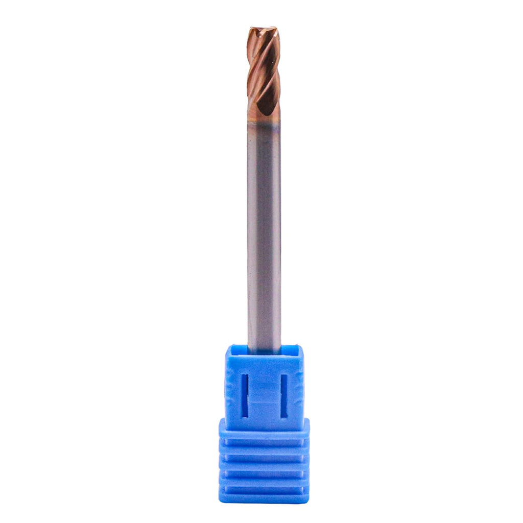 5 Pack 3/16" 4 Flute Double End Solid Carbide Square End Mill, TiSiN Coated