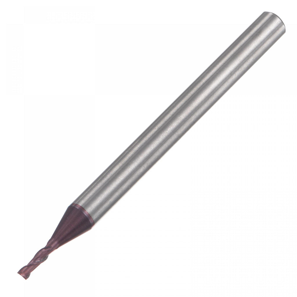 uxcell Square Nose End Mill, 1.5mm Tip Dia Solid Carbide AlTiN Coated CNC Router Bits 2 Flute Spiral Milling Cutter HRC55 with 4mm Shank 50mm (2-inch) Length