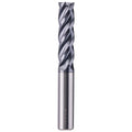 1/2" 4 Flute Solid Carbide Long Square End Mill, 4" OAL, AlTiN Coated