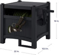 100FT Durable Resin Hose Reel & Hideaway Garden Hose Holder – Wall Mount or Stand, Storage for Garden Hose