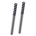 LU&MN Carbide Square End Mill, 4 Flute, 7/64", 2 Pieces