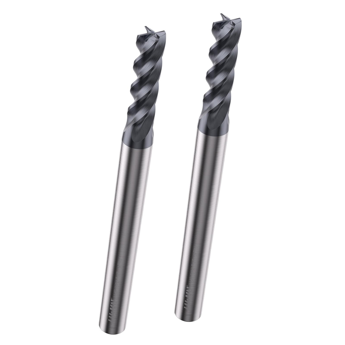 LU&MN Carbide Square End Mill, 4 Flute, 7/64", 2 Pieces