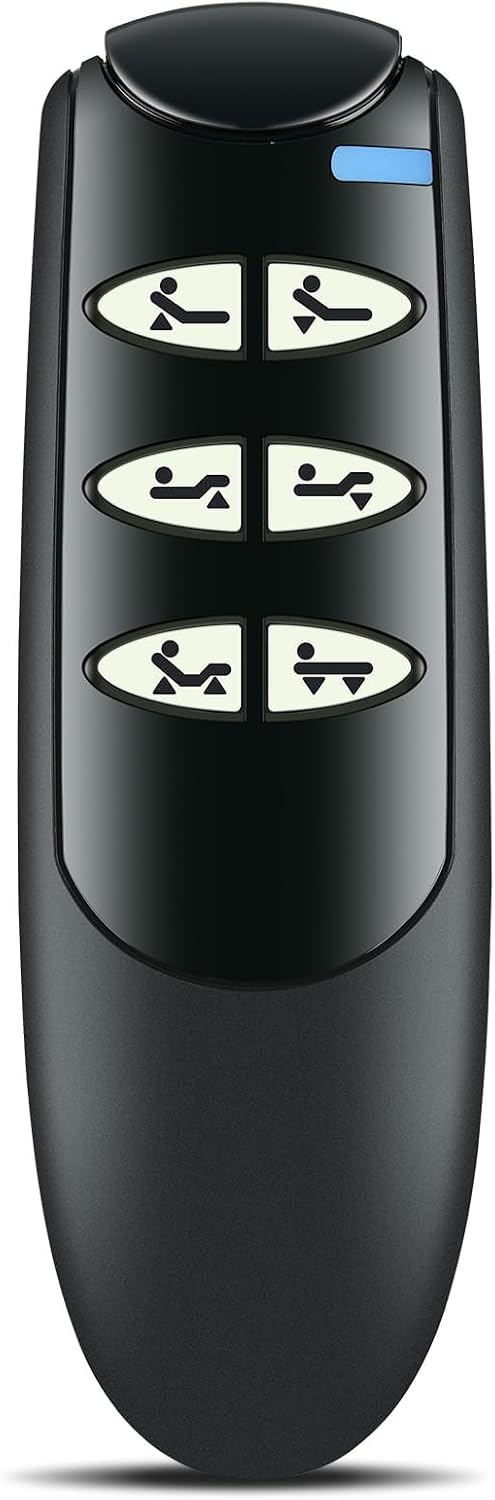PZL Replacement 6-Button 5-Pin Pendant Hand Remote Control 15030HC-G for Drive Medical Delta Ultra-Light 1000 Semi-Electric Hospital Bed, for 15033 & 15235