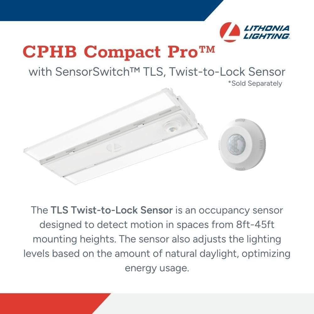 Lithonia Lighting Compact Pro LED High Bay Light Adj Lumens, 4000K/5000K