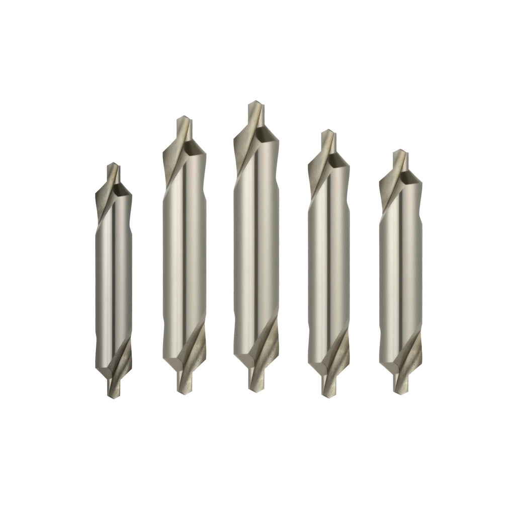 5-Piece Set Professional HSS A-Type Center Drill Bits 90 Degree DRINYOUNG (Type A, 5pcs（90°）：A1 A2 A3 A4 A5)