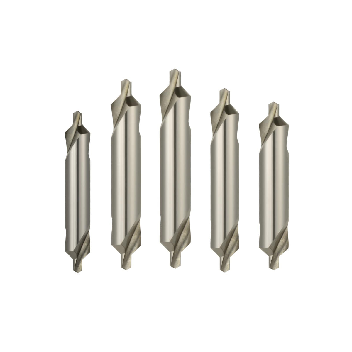 5-Piece Set Professional HSS A-Type Center Drill Bits 90 Degree DRINYOUNG (Type A, 5pcs（90°）：A1 A2 A3 A4 A5)