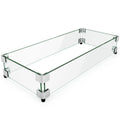 29 x 13 Inch Glass Wind Guard for Rectangular Fire Pit Table, Thick and Sturdy Tempered Glass Panel with Hard