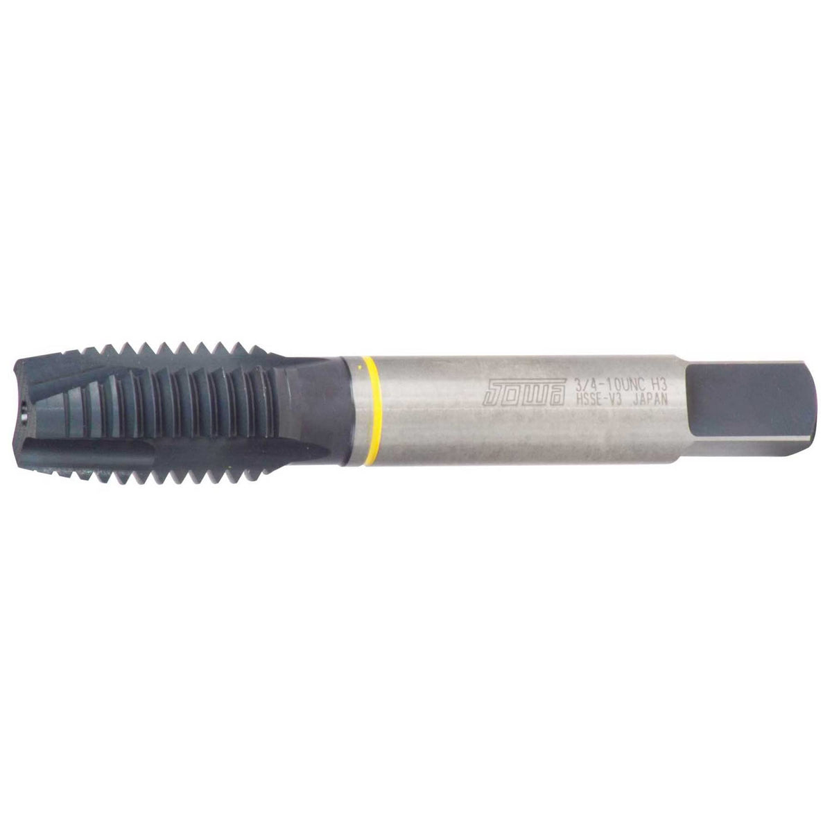 Sowa Tool M12 x 1.75mm Spiral Point Tap – HSSE-V3, Yellow Ring, Metric Thread, High Performance for Alloy & Stainless Steel, Machine Tap for Through Holes