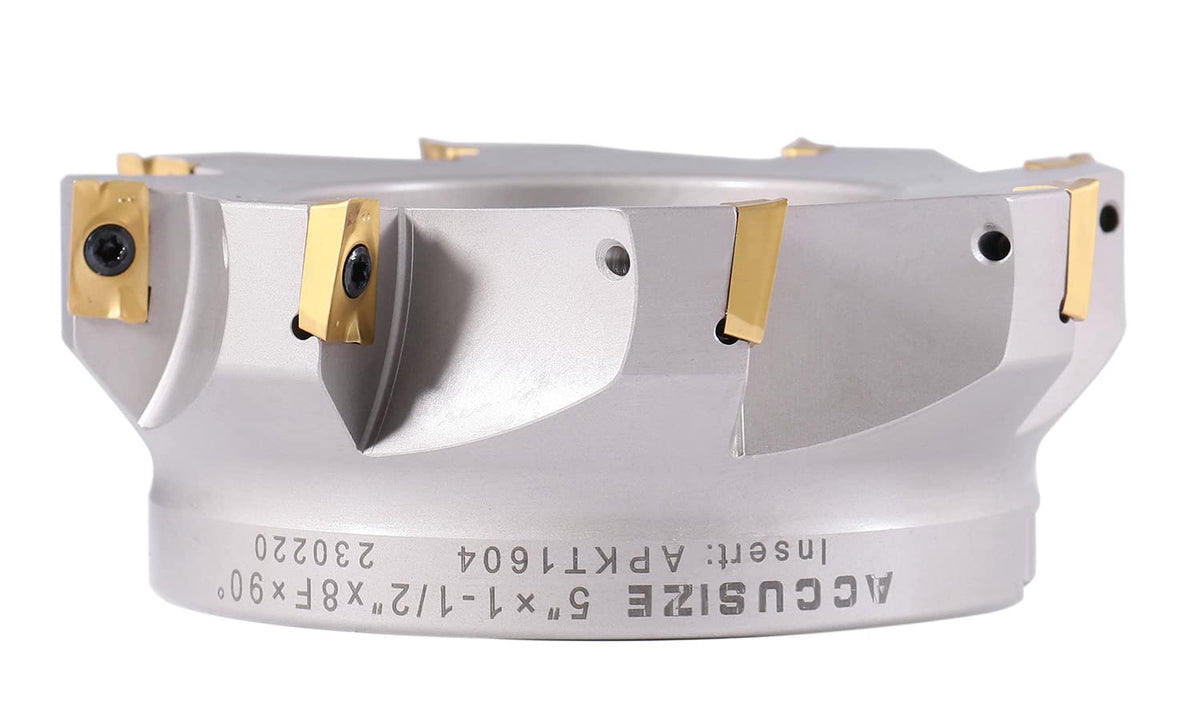 Accusize 90 Deg Square Shoulder Indexable Face Mill, 5 in