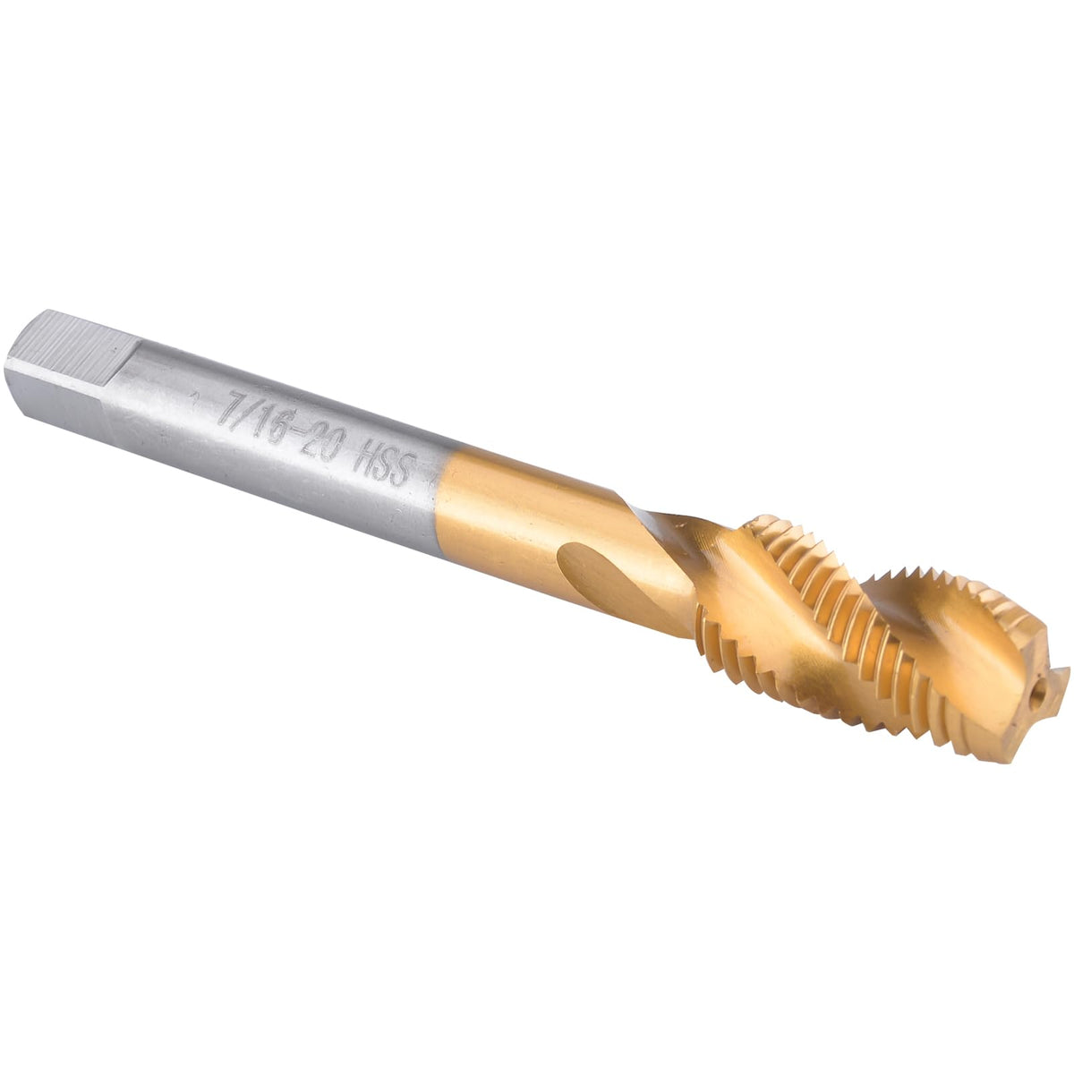 Burkit 7/16"-20 UNF Titanium Coated Spiral Flute Tap