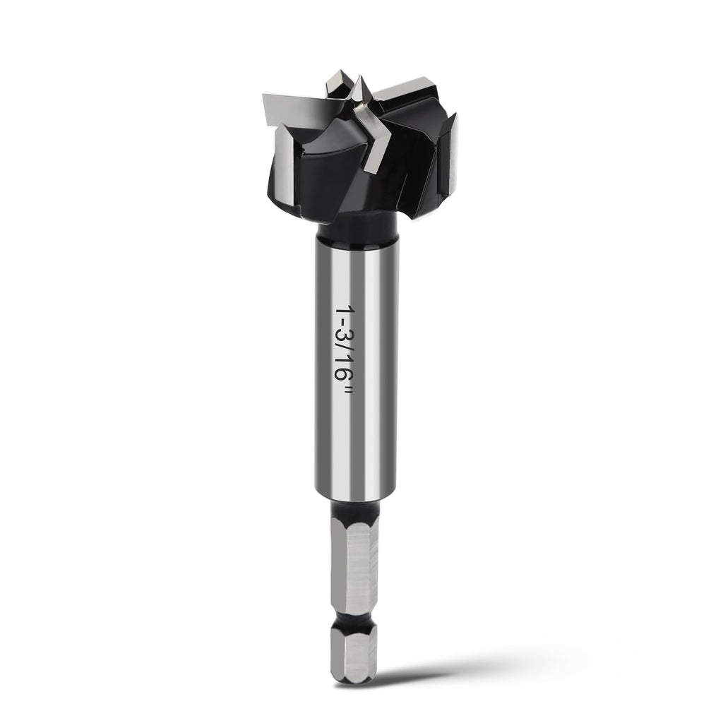 WOBLLMX 1-3/16" Forstner Drill Bit with 1/4" Quick Change Hex Shank