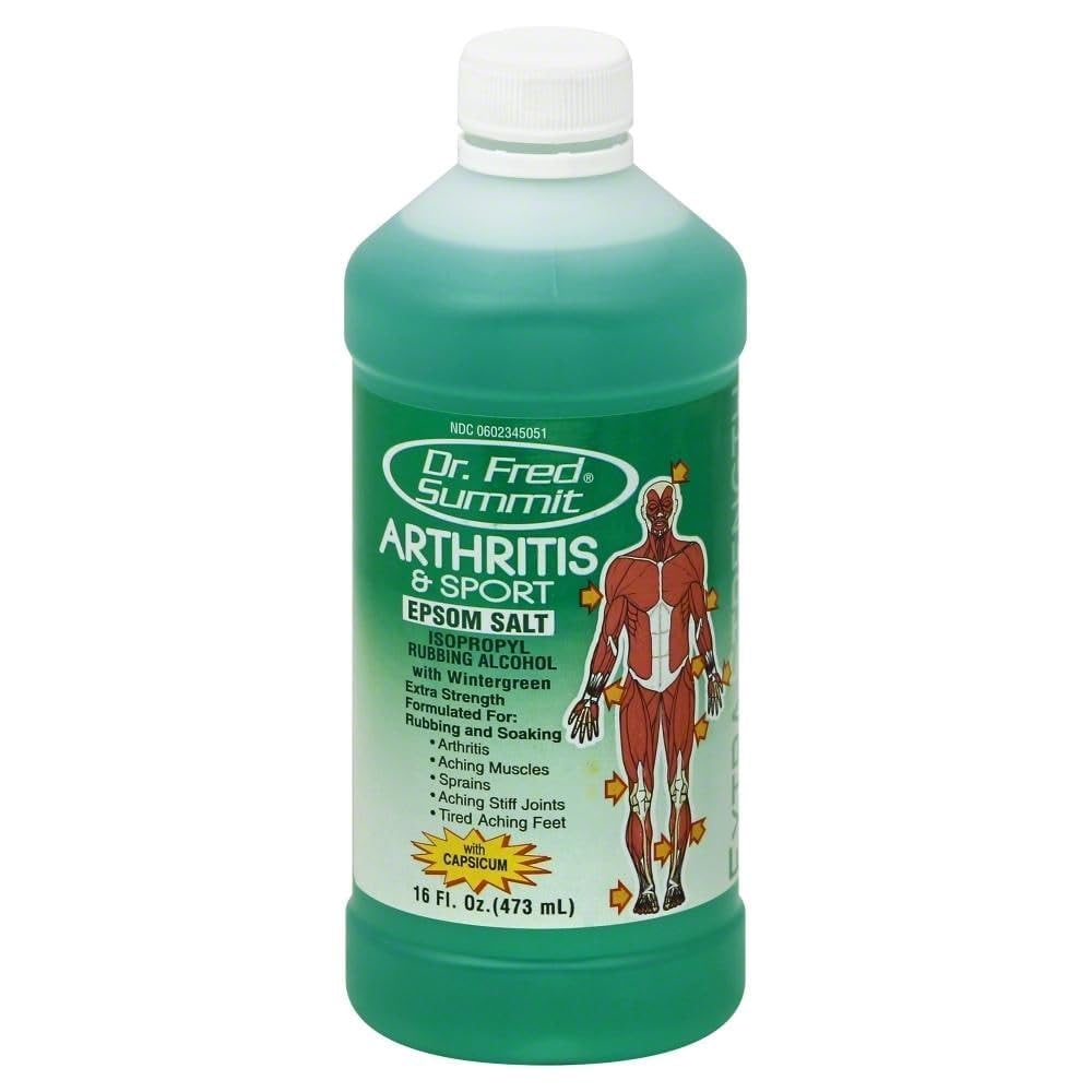 Dr. Fred Summit Epsom Salt rubbing alcohol 16oz (pack of 2)