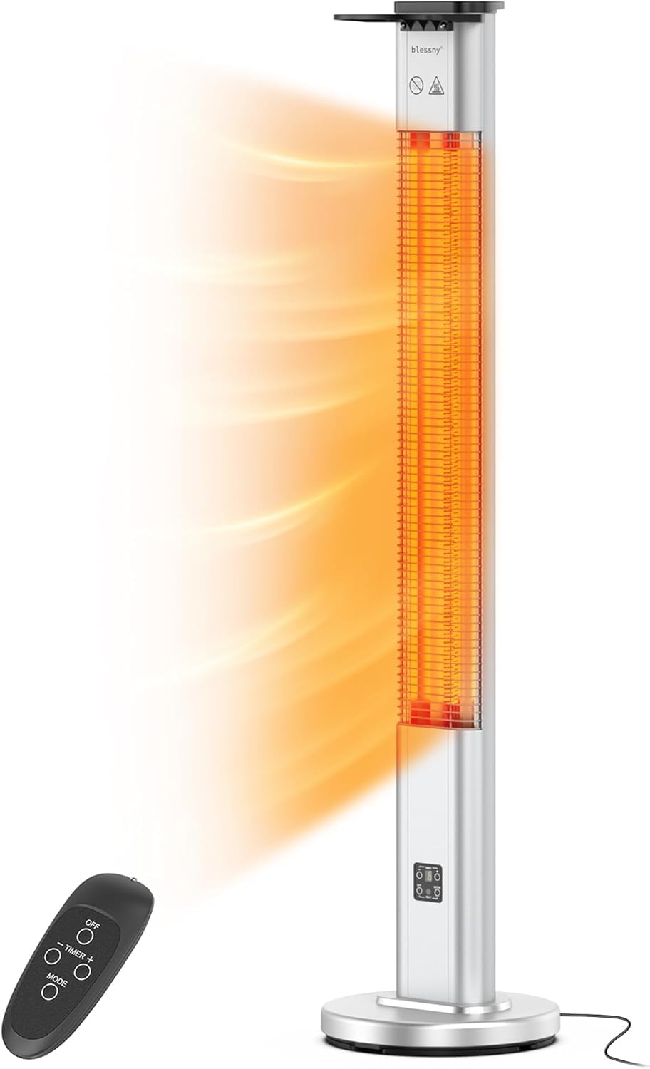 48.5" Large Electric Standing Heater for Patio, Garage & Workshop