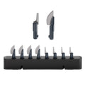 HOZO NeoSander Saw Blade Set, Turns NeoSander into Mini Reciprocating Saw, 8pcs 0.2mm Anti-Binding Blades, 4 Curved Blades for Straight Cuts & 4 Jigsaw Blades for Curves, for Resin, Plastic & Wood