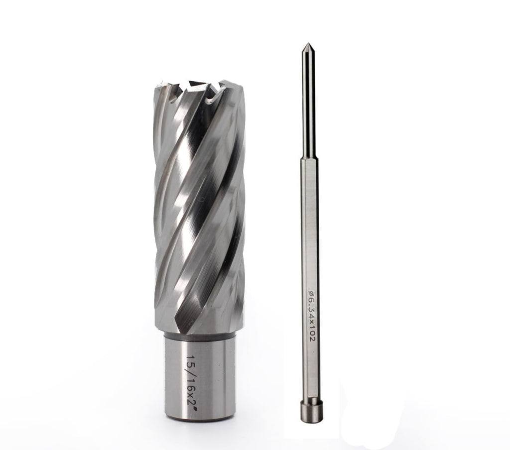 OSCARBIDE 15/16" x 2" HSS Annular Cutter 3/4" Weldon Shank Mag Drill Bit