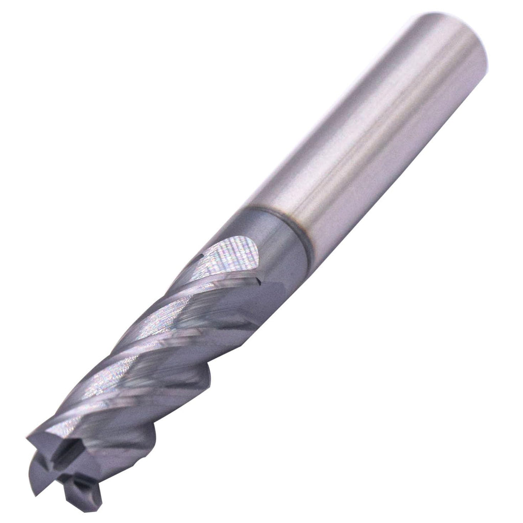 3/8" 4 Flute Solid Carbide Long Square End Mill, 3" OAL, AlTiN Coated