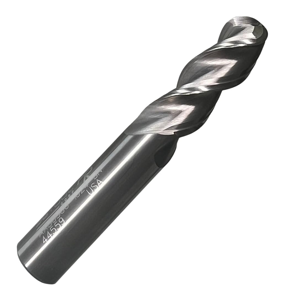 AX3 3-Flute 3/4" Carbide End Mill Ball Nose 1-3/4" LOC | Uncoated SCT10246