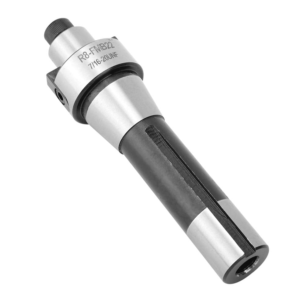 Face End Mill Cutter, R8 Shank Indexable Low Cutting Resistance Milling Tool Holder for Milling Machines Steel 7 16 20UNF Fits 50mm 63mm Cutter Head 1 Pack
