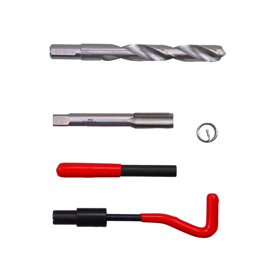Hawatec M14 x 1.5 Thread Repair Kit, 14-Piece Stainless Steel Insert Set
