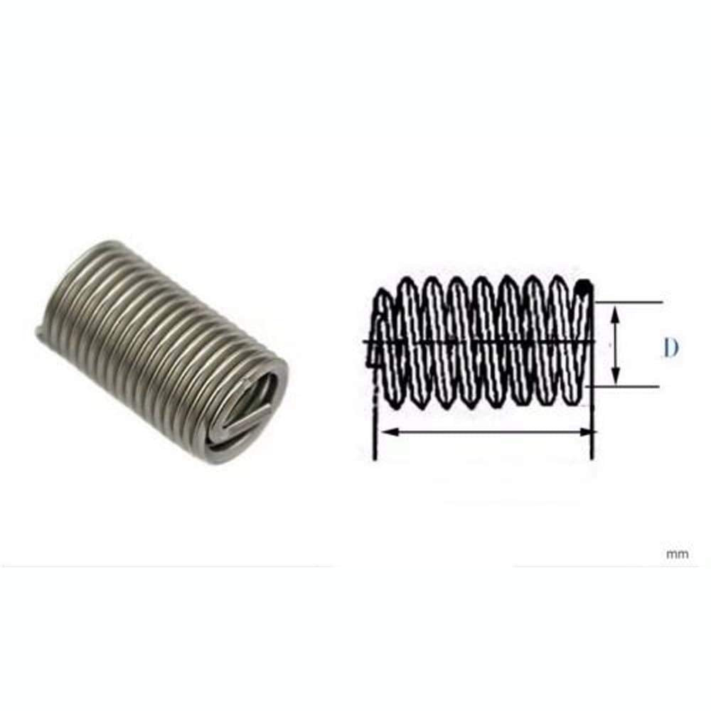 50Pcs M3x0.5x2D Helicoil Thread Repair Insert Coil A2 304 Stainless Steel (50Pcs, M3*0.5 * 2D)