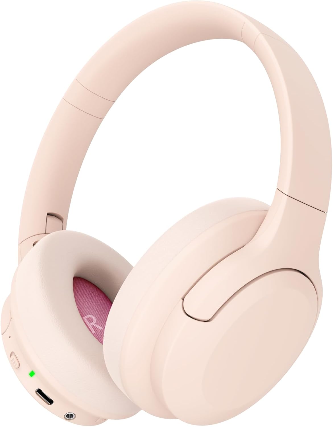 Active Noise Cancelling Headphones, Over-Ear Headphones Pink | Wireless Blutooth Headphones with100H Playtime