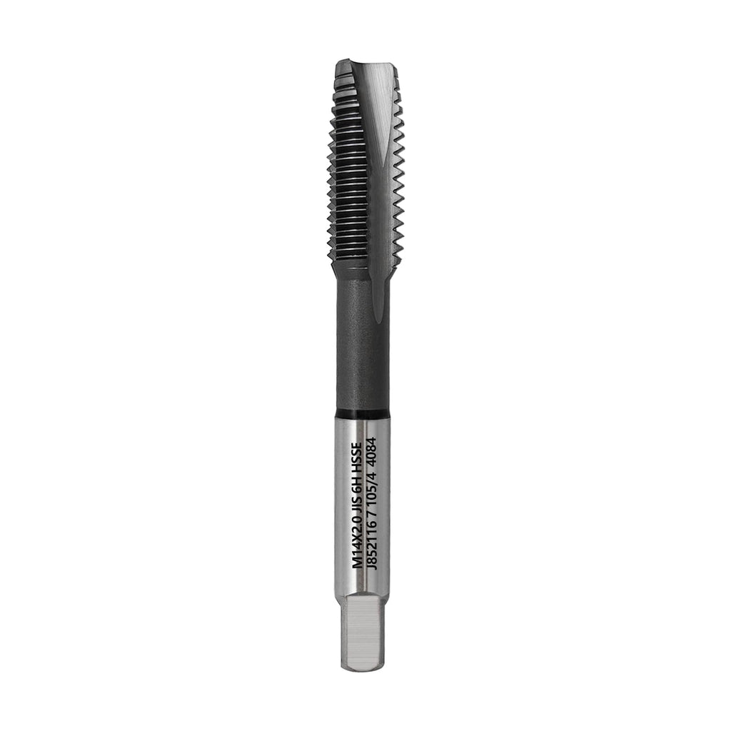 WEXWE Tools M14 x 2.0 Spiral Point Threading Tap, Metric Machine Threading Tap High Speed Steel Cobalt(HSSCo) With AlTiN Coating, Round Shank with Square End， H2 Tolerance, 1pcs