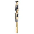HARFINGTON Twist Drill Bit 35/64" Dia High-Speed Steel 4341 Metric Drill Bits 6.1" Overall Length with Black & Gold Oxide Coating for Drilling Hard Metals, Stainless Steel, Alloy Steel