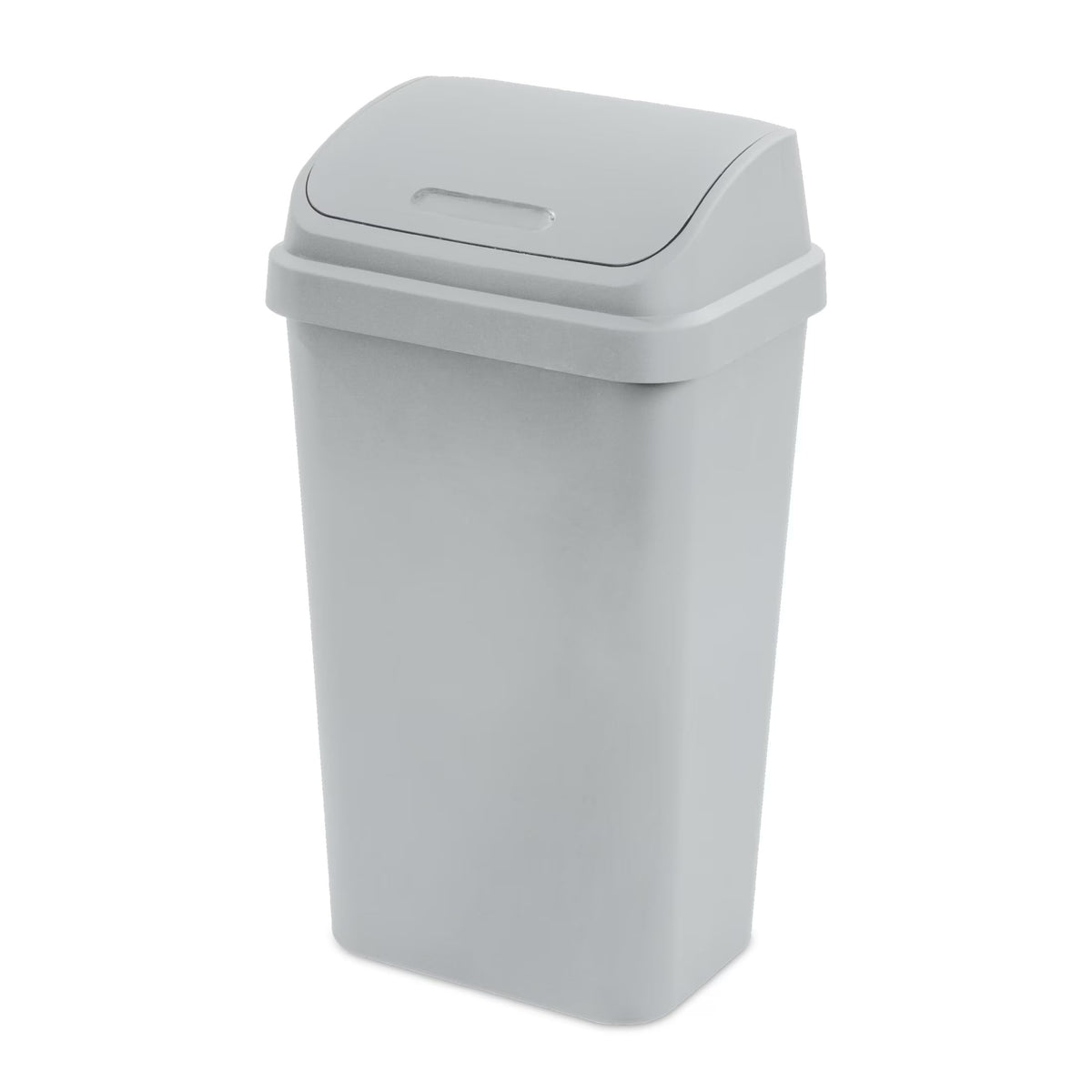 Kitchen Trash Can 13 Gallon Plastic Garbage Bin with Swing Top Lid
