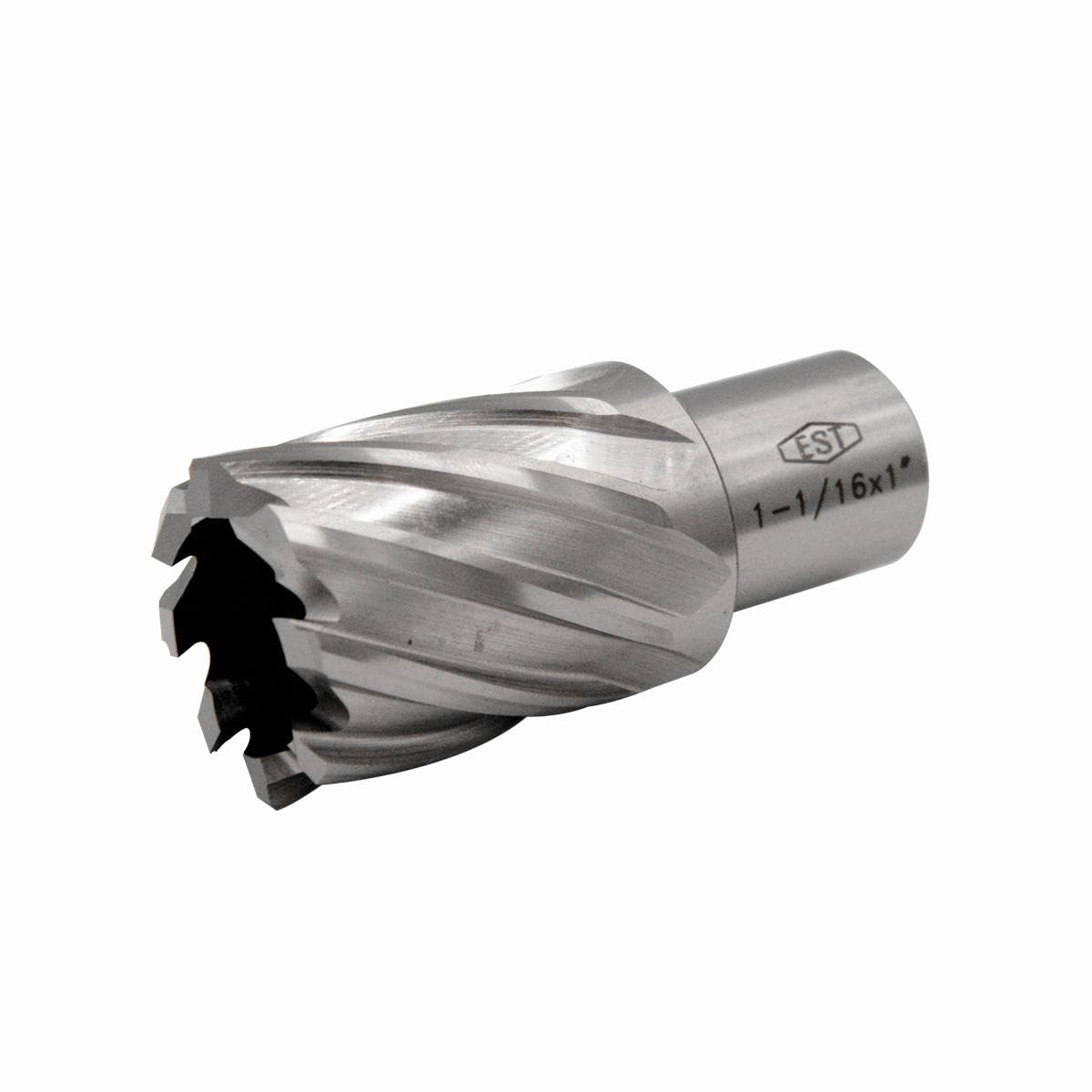 EST HSS M2AL Annular Cutter 1" DOC with 3/4" Weldon Shank for Magnetic Drill Press (D1-1/16" X 1")