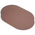 Waterproof, Stain-Resistant, Heat-Safe Silicone Degrē Placemats (20.5x13, Set of 2 Terracotta) 3mm-High Rim Adults